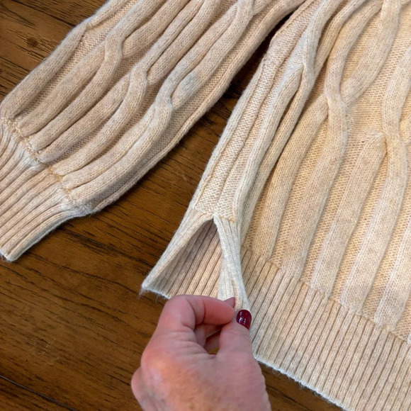 NWT Crown & Ivy Chunky Mock Turtleneck Sweater in Heather Oat,XL,Ski Snow Vacay - Picture 4 of 9